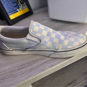 light blue checkerboard vans!